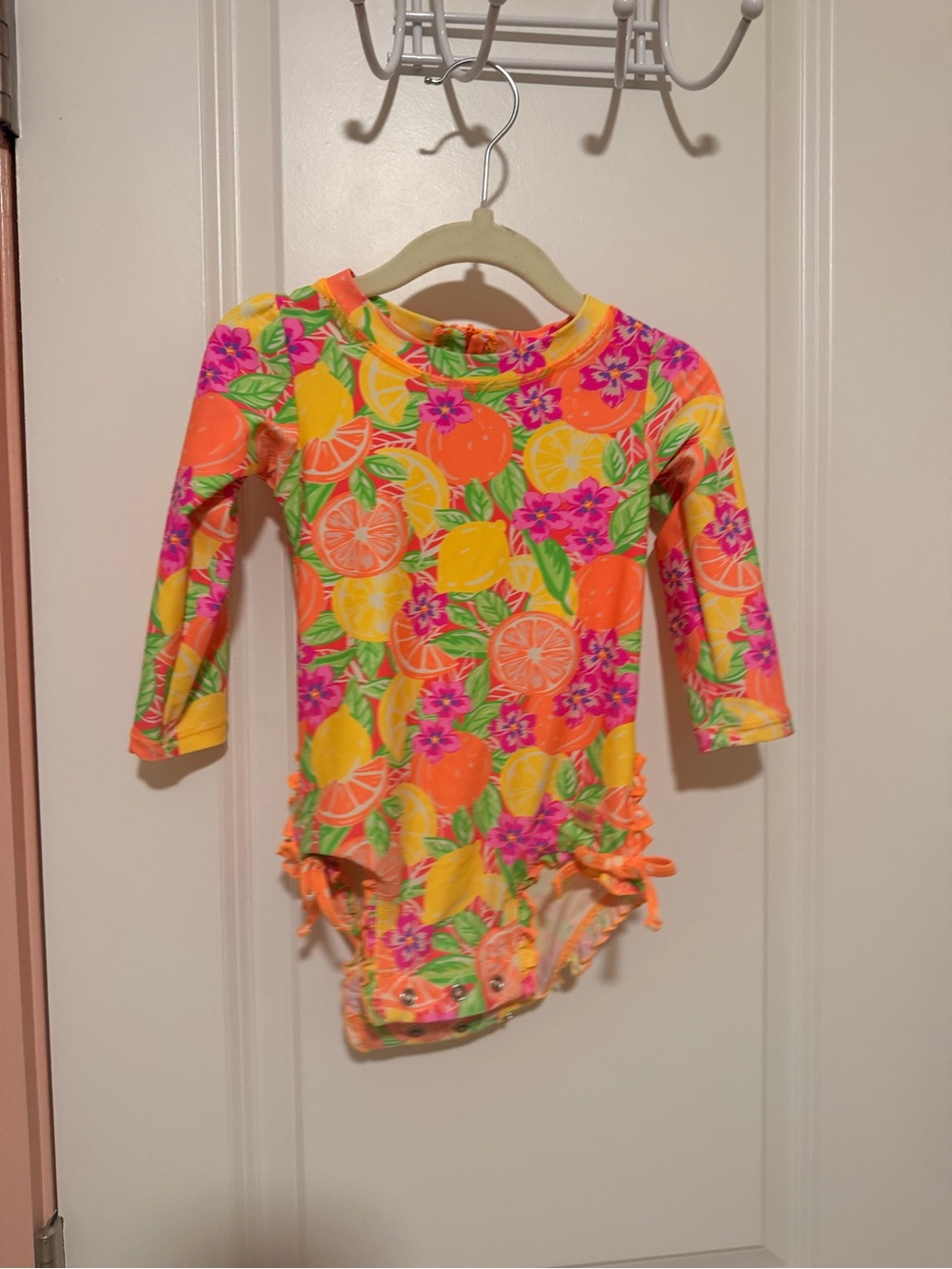 RuffleButtz Citrus Print Rashguard -